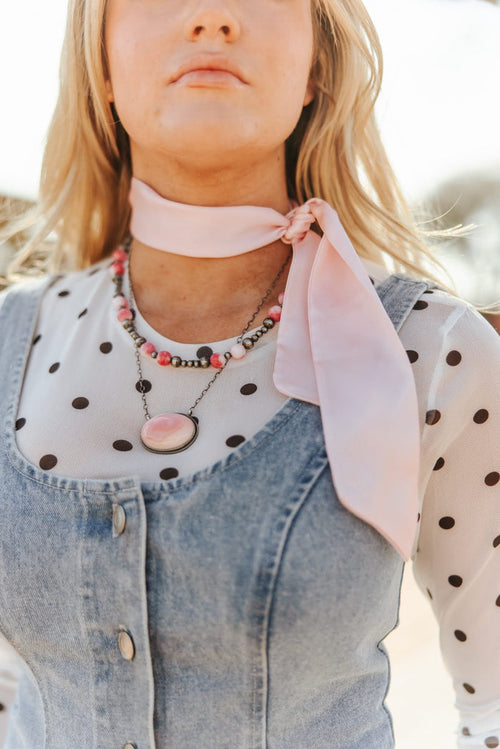 Light Pink Twilly Scarf