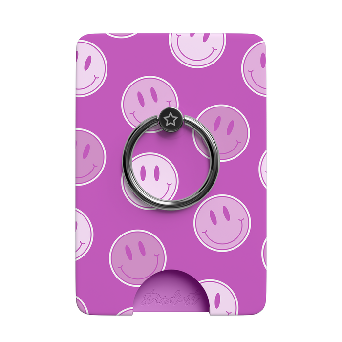 Lilac Smileys MagSafe Wallet