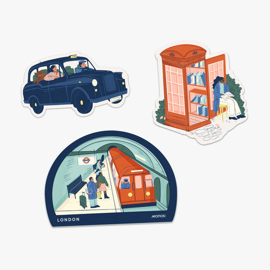 London | London Destination Stickers set of three