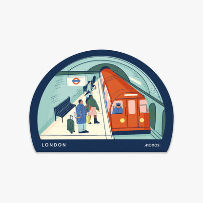 London | Destination Stickers London Underground station with people waiting