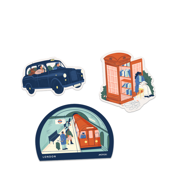 London Scaled | London Destination Stickers set of three