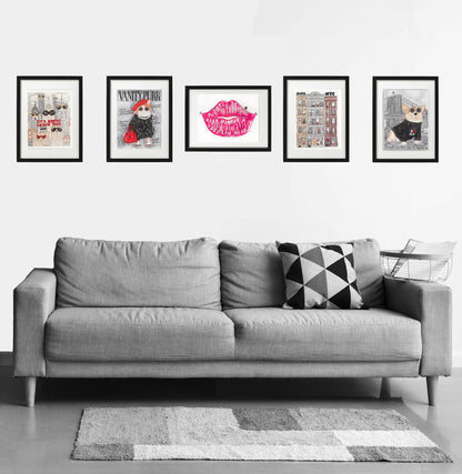 London Map Glitter Art Print