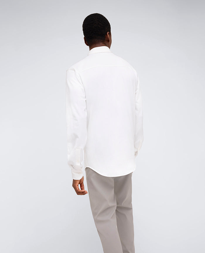 Long Sleeve Button Down Stretch Shirt with Pocket