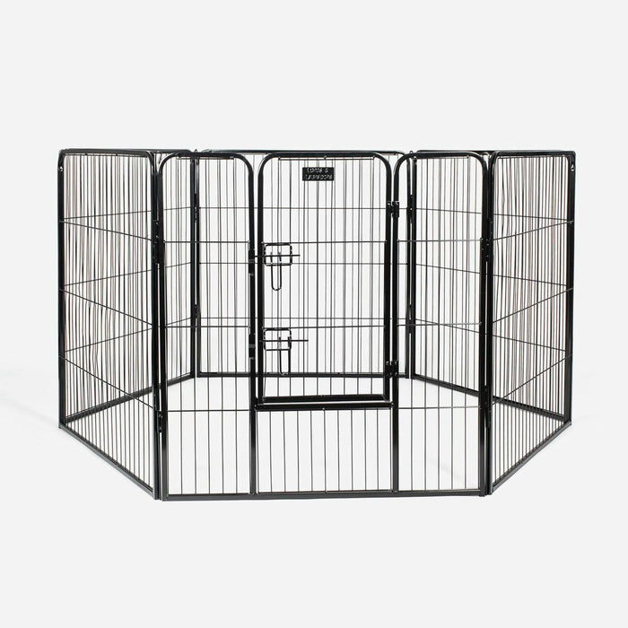 Lords & Labradors Puppy Play Pen Black - 80cm | Secure Containment Space