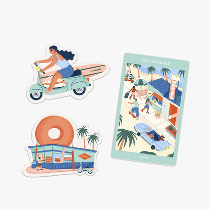 Los Angeles | Los Angeles Destination Stickers set of three