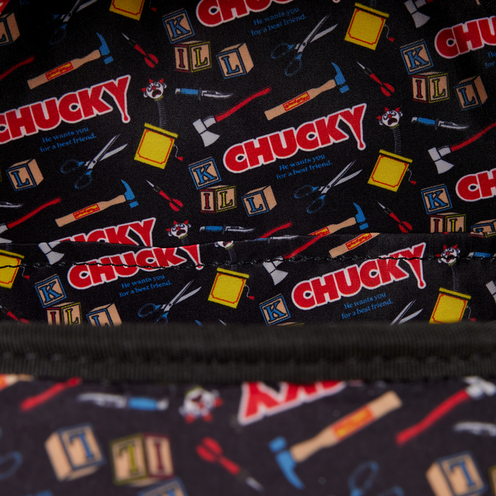 Loungefly Childs Play - Chucky Pop Up Clown Cosplay Mini Backpack
