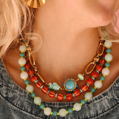 Treasure Jewels Inc. Love Big Red Necklace