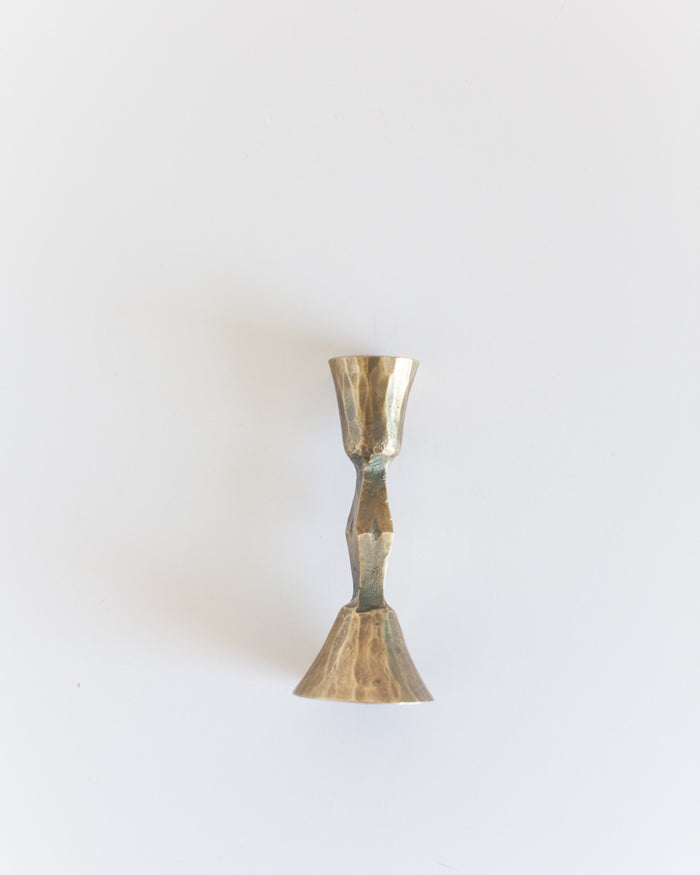 Low Diamond Hand-Forged Iron Candle Stand