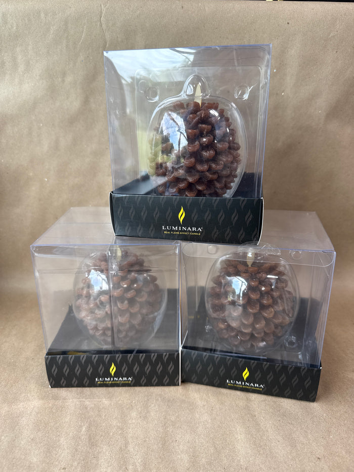 Luminara Pinecone Battery Operated Candles - Appears New (A)