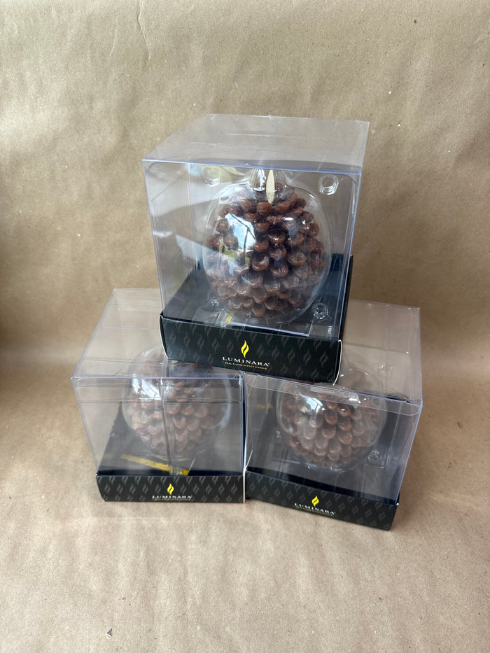 Luminara Pinecone Battery Operated Candles - Appears New (A)