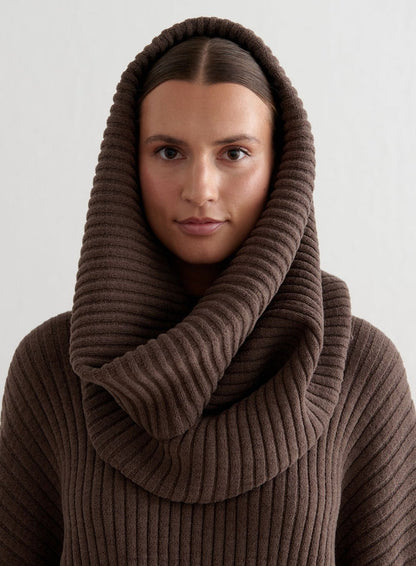 Macchiato Rib Knit Tube Scarf
