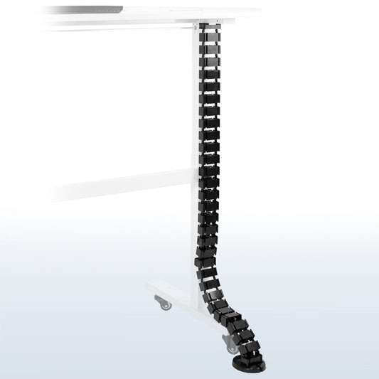 This flexible cable strip provides modern and attractive desk-to-floor cable management for your work area, perfect for height adjustable and standard desks alike.