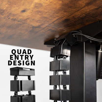 This flexible cable strip provides modern and attractive desk-to-floor cable management for your work area, perfect for height adjustable and standard desks alike.
