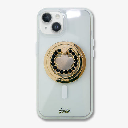 Gold Star + Black Rhinestone