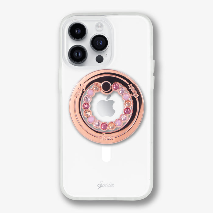 Rose Gold + Multi Rhinestone