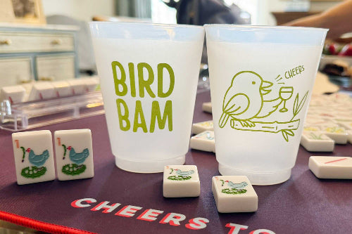Two Funny Girls Mahjong - Bird Bam Frosted Cup (8 ct bag)