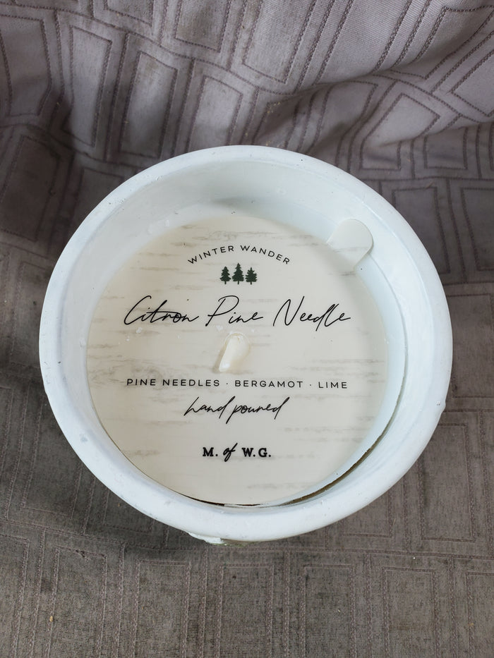 Makers of Wax Goods Citron Pine Needle Scented Candle UNUSED
