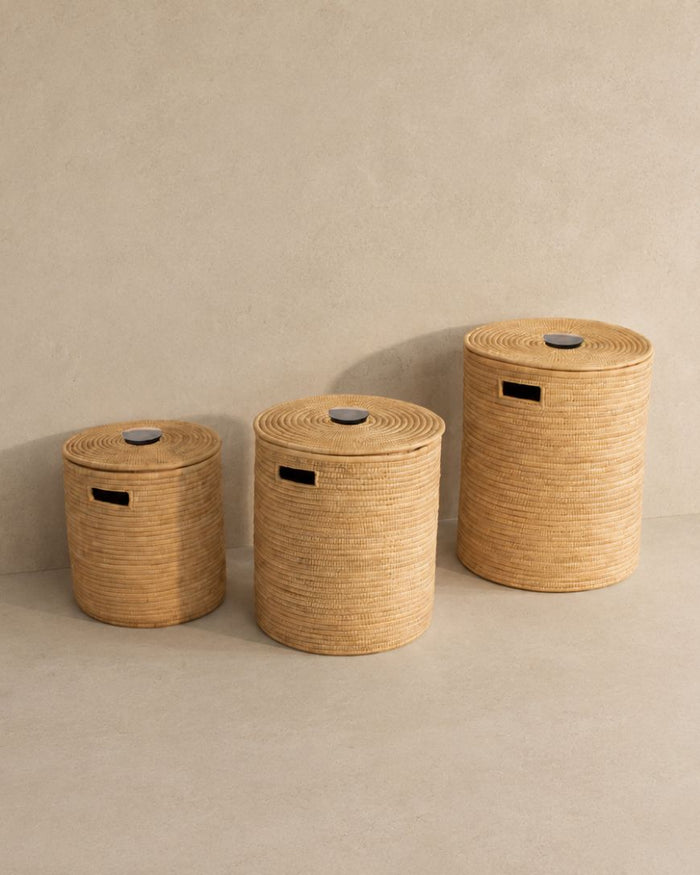 Malawi Floor Baskets with Wooden Handle
