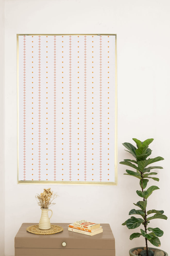 Mallige 100% Cotton Sheer Printed Customizable blind for livingroom & Bedrooms-Light Filtering
