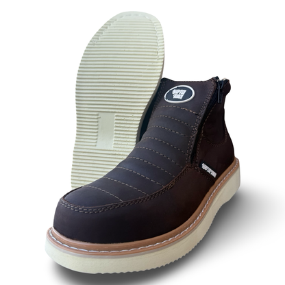 Master Rider Non-Slip Work Shoes with Double Zipper – With Steel Toe