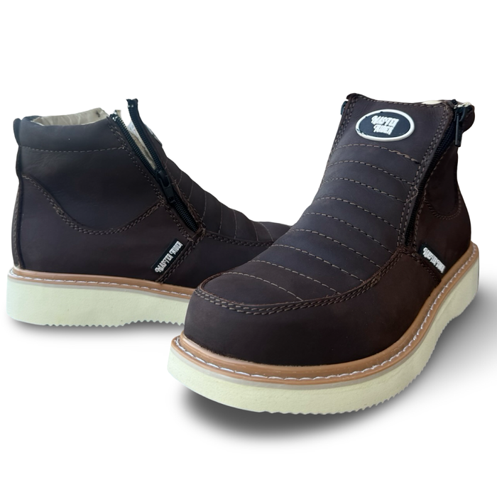 Master Rider Non-Slip Work Shoes with Double Zipper – With Steel Toe