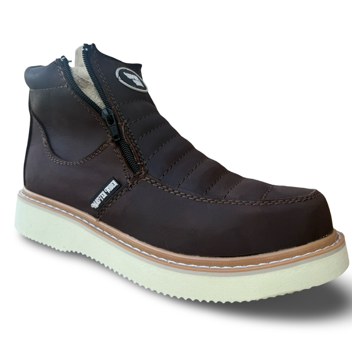 Master Rider Non-Slip Work Shoes with Double Zipper – With Steel Toe