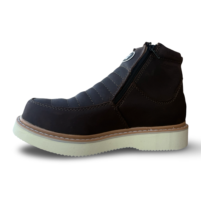 Master Rider Non-Slip Work Shoes with Double Zipper – With Steel Toe