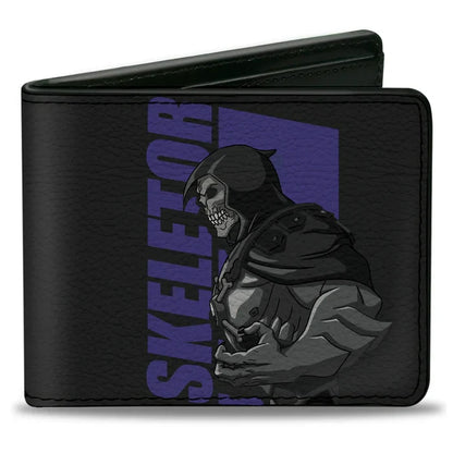 Masters of the Universe - HE-MAN and SKELETOR Silhouette Text Poses Men's Bi-Fold Wallet