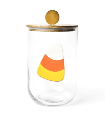 Medium Mini Wooden Lid Glass Jar Happy Everything