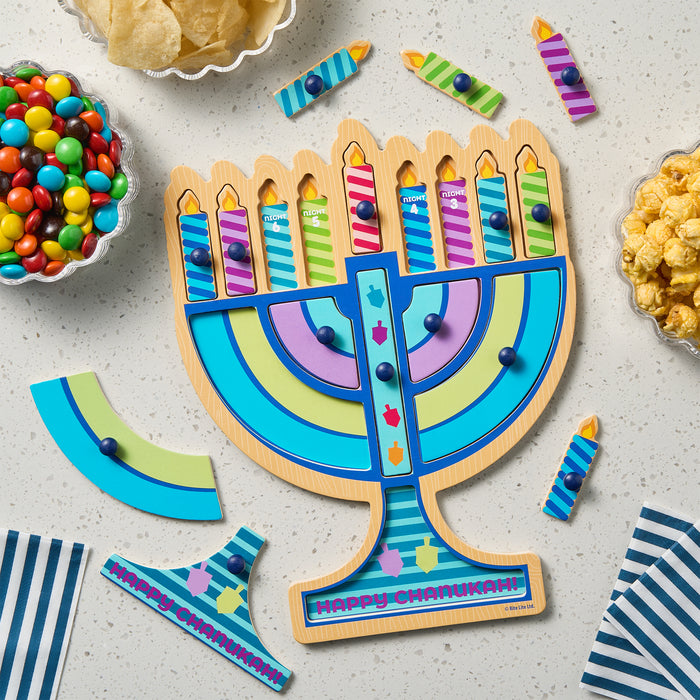 Menorah Shaped Wood Puzzle