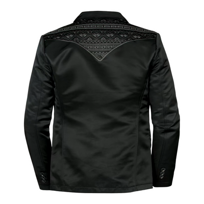 Men’s Black Ranch Blazer – Western Inspired Look