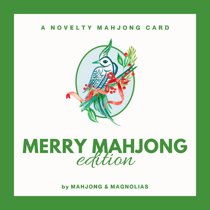 Mahjong & Magnolias Merry Mahjong: A Fun Mahjong Playing Card (Set of 4)