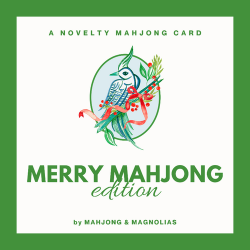 Mahjong & Magnolias Merry Mahjong: A Fun Mahjong Playing Card (Set of 4)
