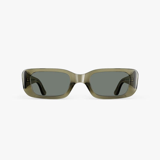 Crystal Sencha / Grey Green Lens | Front view of Mesa Sunglasses in Crystal Sencha with Grey Green Lens