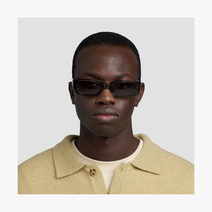 Crystal Sencha / Grey Green Lens | Front view of male model wearing Mesa Sunglasses in Crystal Sencha with Grey Green Lens