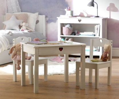 Mia Kids Table & 2 Chairs - White ( B Grade 36460 )
