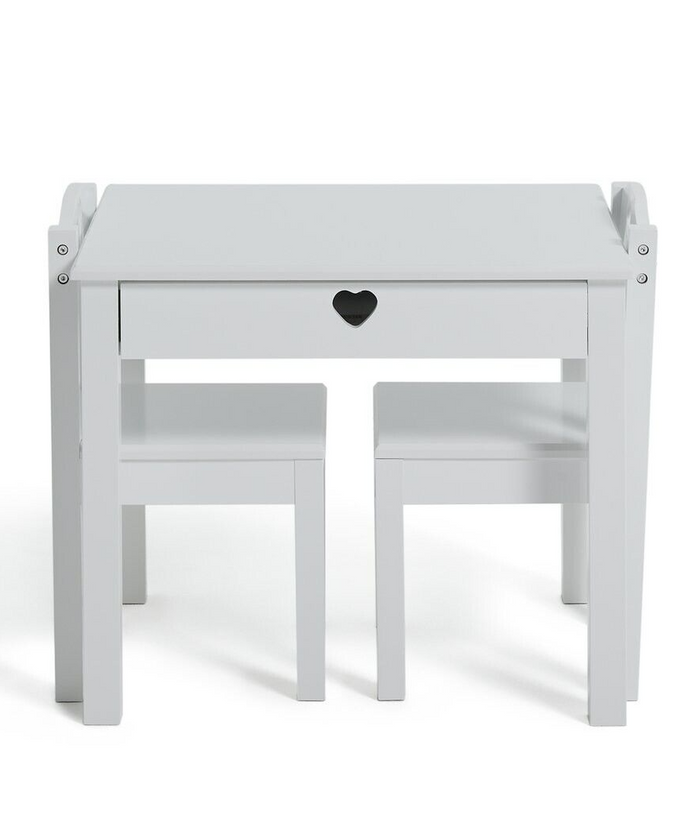 Mia Kids Table & 2 Chairs - White ( B Grade 36460 )