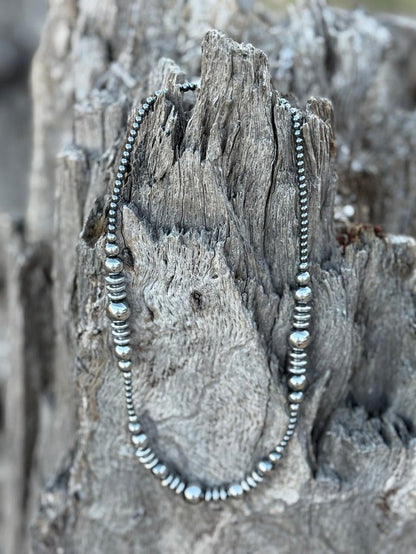 Midnight Starlight Hematite Pearl Necklace