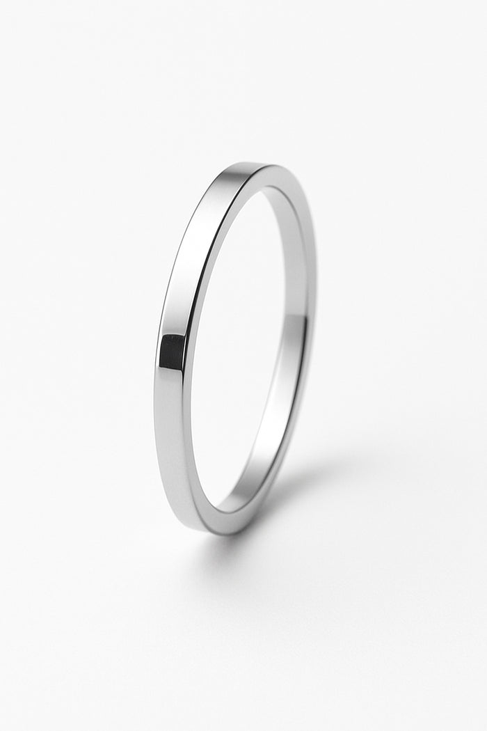 Mila Combo Thin silverring, Rak | 925 silver