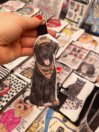 Mini Black Lab Bag Charm