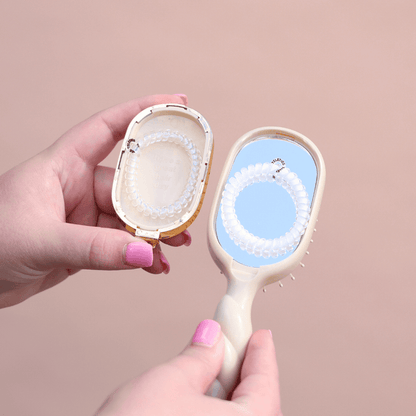 TELETIES Mini Detangler Brush for Medium Hair - Tan
