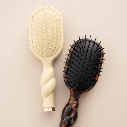 TELETIES Mini Detangler Brush for Medium Hair - Tan
