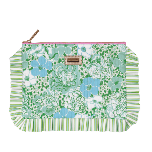 Lilly Pulitzer Mint Ruffled Pouch