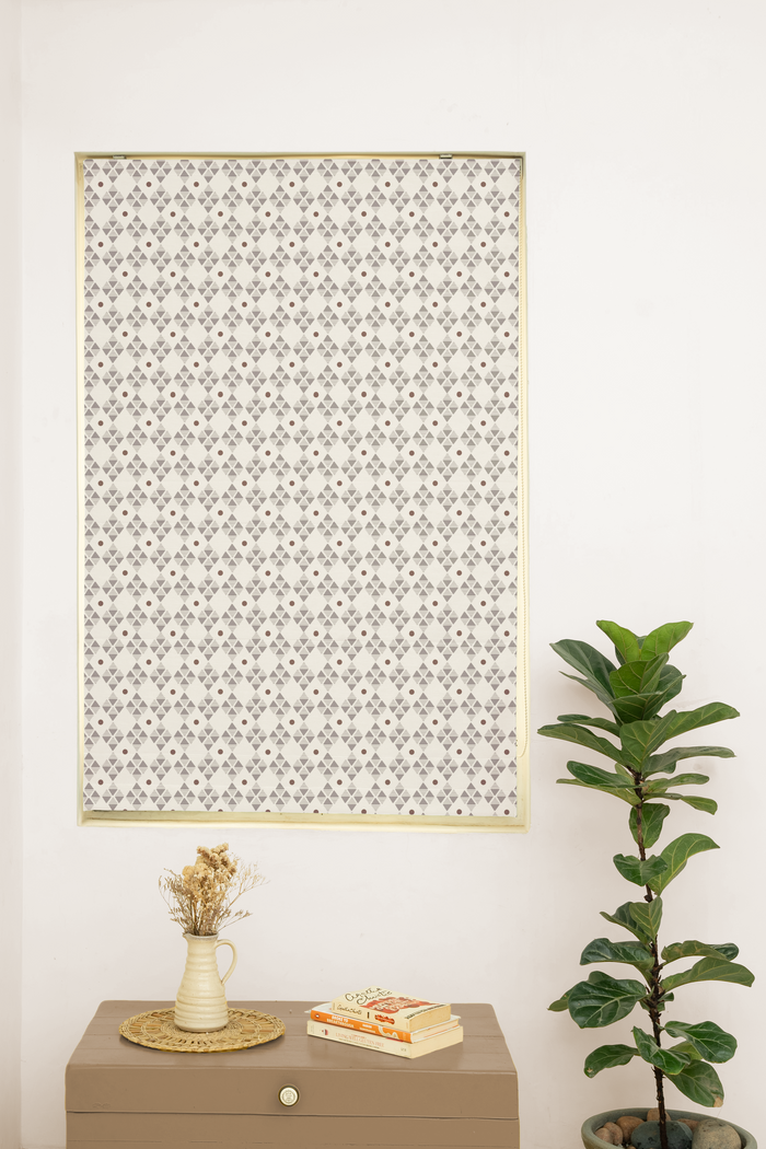 Mirage 100% Cotton Sheer Printed Customizable blind for livingroom & Bedrooms-Light Filtering