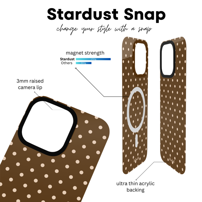 Mocha Polka Dots Stardust Snap