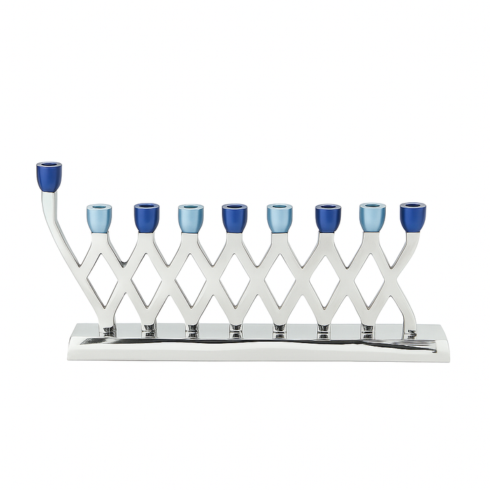Modern Aluminum Candle Menorah