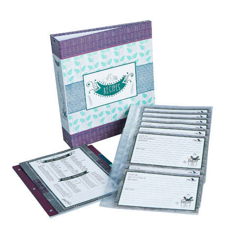 Modern Herbs - My Family Recipes Recipe Card Binder Set