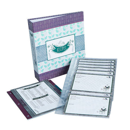 Modern Herbs - My Family Recipes Recipe Card Binder Set