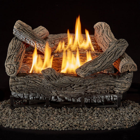 Monessen - Mountain Oak 30" Gas Log Set for Lumonessen Vent-Free Burner | MTNOK-30