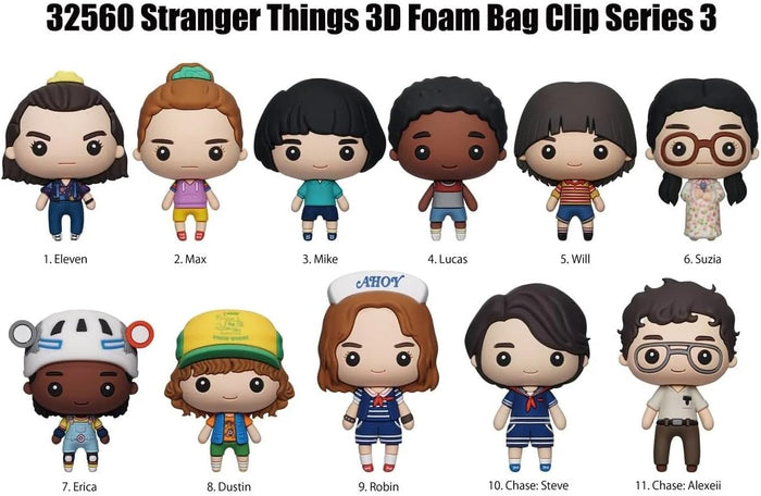 Monogram Stranger Things - Series 3 Characters 1pc 3D Figure Bag Clip Blind Bag - Kryptonite Character Store